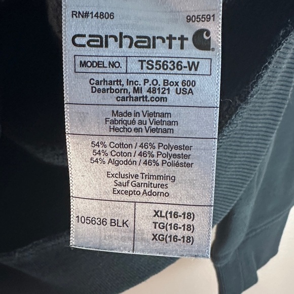 Carhartt Black Rain Defender Sweatshirt - Picture 5 of 7